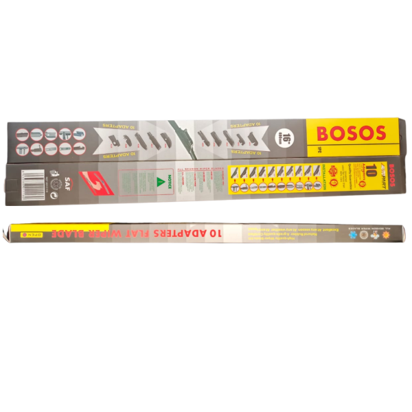 Audi BOSOS Natural Rubber 10 Adapters Flat Universal Wiper Blade Kit 16" 400mm all Season Wiper Blades Universal Wiper Blades fit for all cars